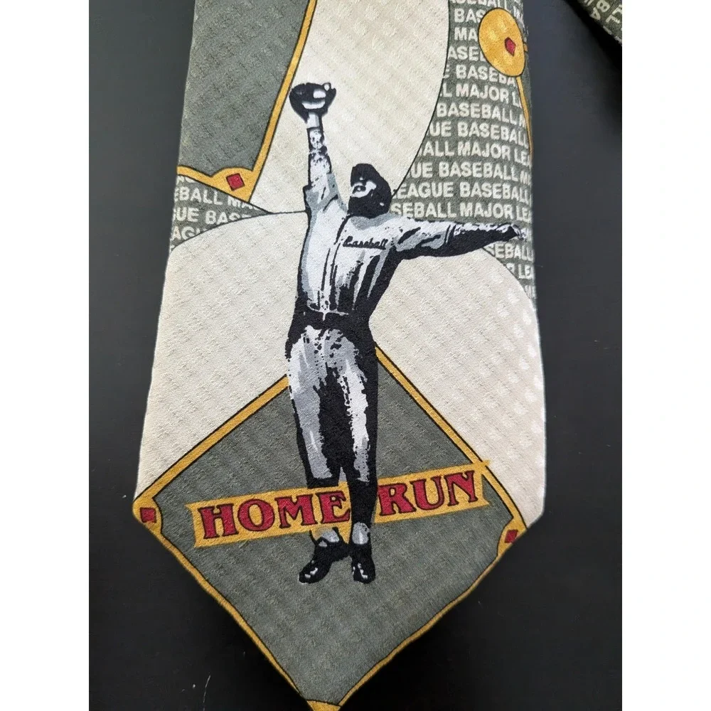 1992 MLB RM Style Necktie Ralph Marlin Grand Slam Home‎ Run Baseball Tie 60